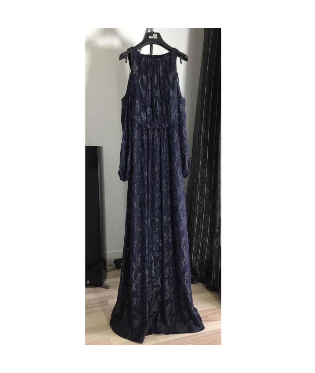 RALPH LAUREN Темно-синее полиэстеровое вечернее платье, фото 6