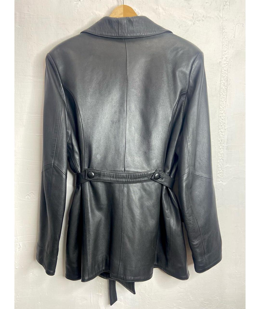 VERSACE VINTAGE Черная кожаная куртка, фото 7