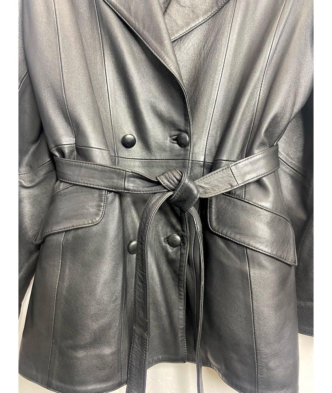VERSACE VINTAGE Черная кожаная куртка, фото 6