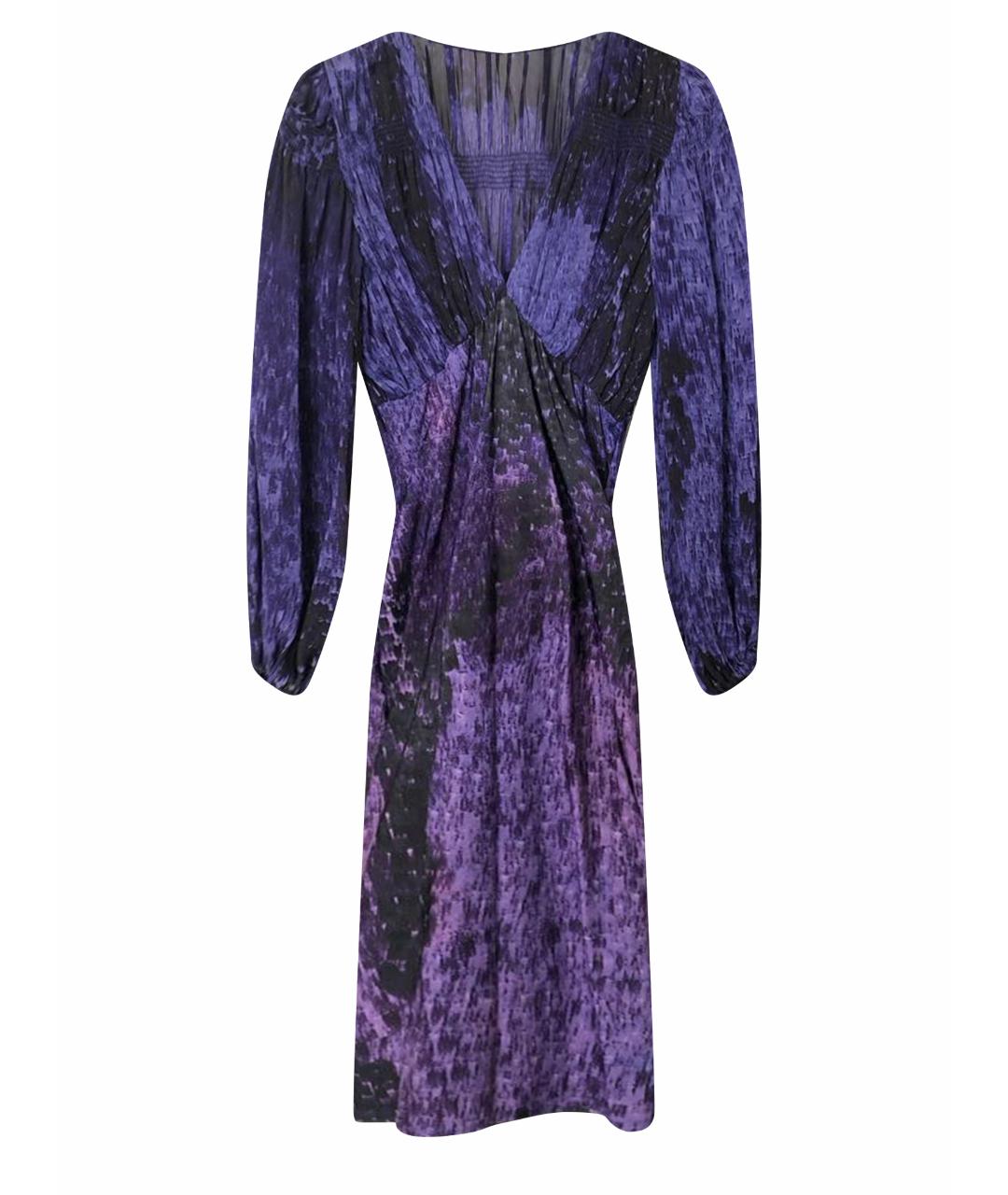 ROBERTO CAVALLI Фиолетовое полиамидовое вечернее платье, фото 1