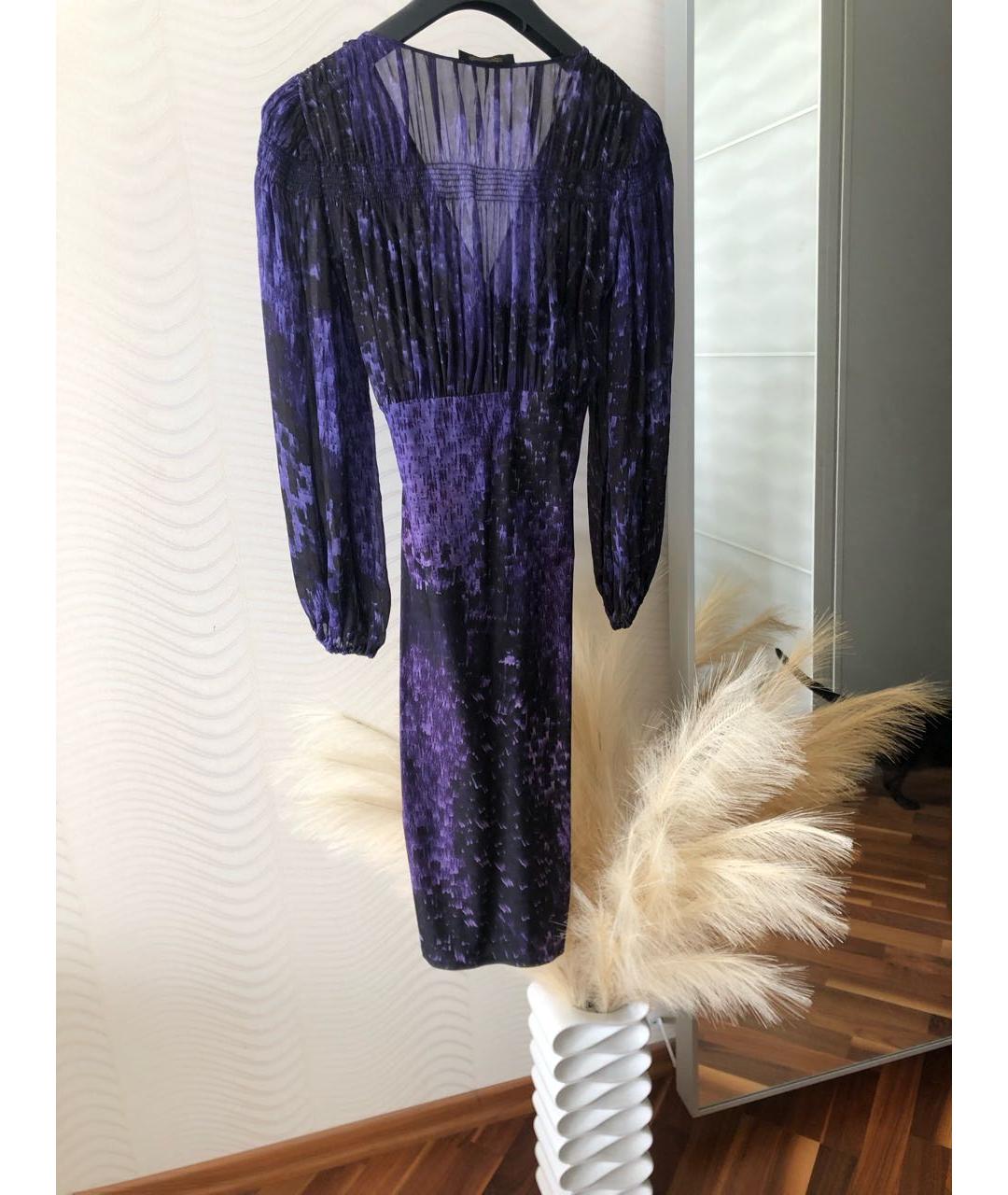 ROBERTO CAVALLI Фиолетовое полиамидовое вечернее платье, фото 2