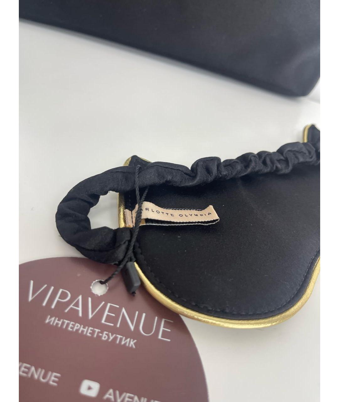 CHARLOTTE OLYMPIA Черная шелковая пижама, фото 4