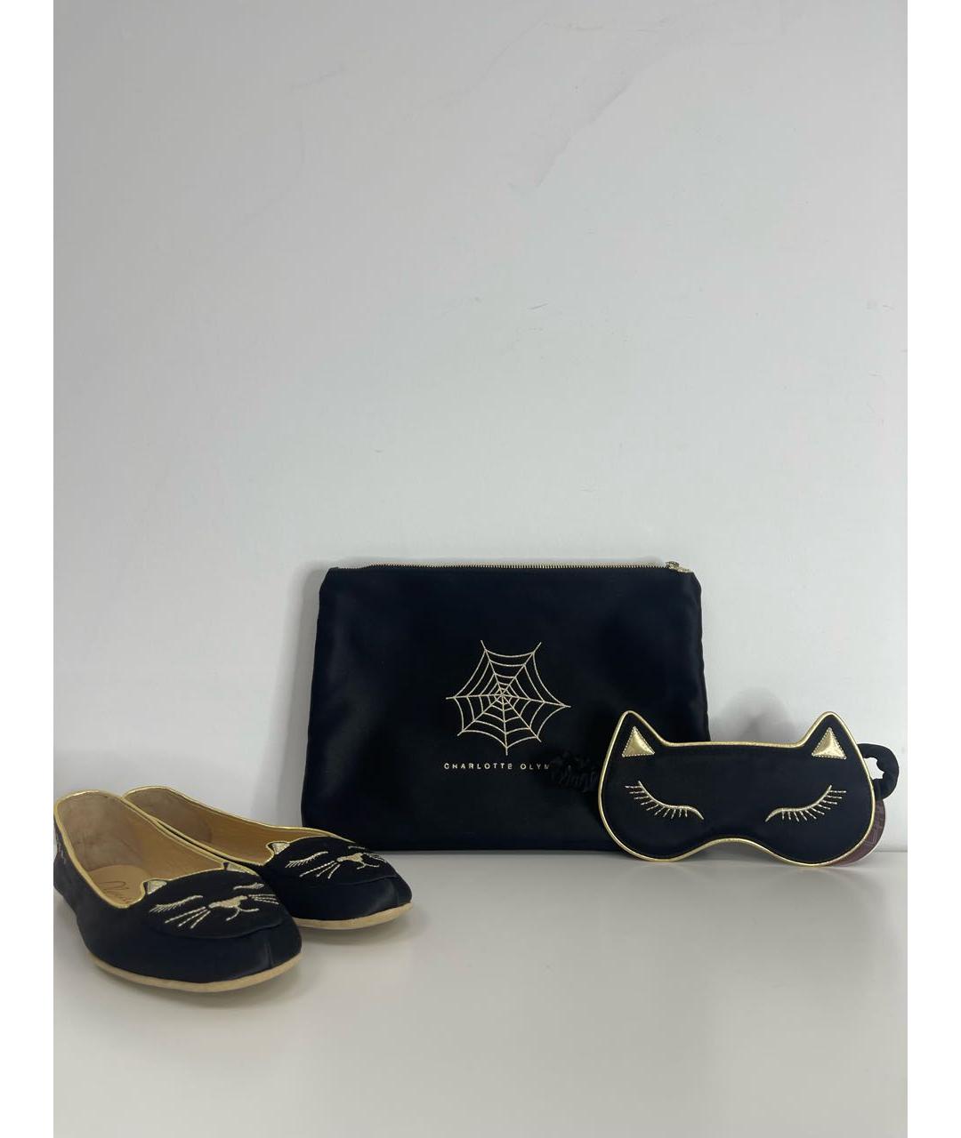 CHARLOTTE OLYMPIA Черная шелковая пижама, фото 7