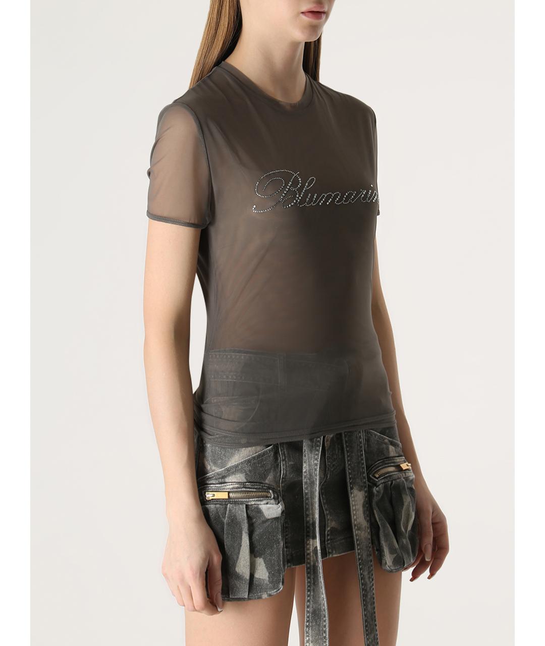 BLUMARINE Зеленая футболка, фото 4