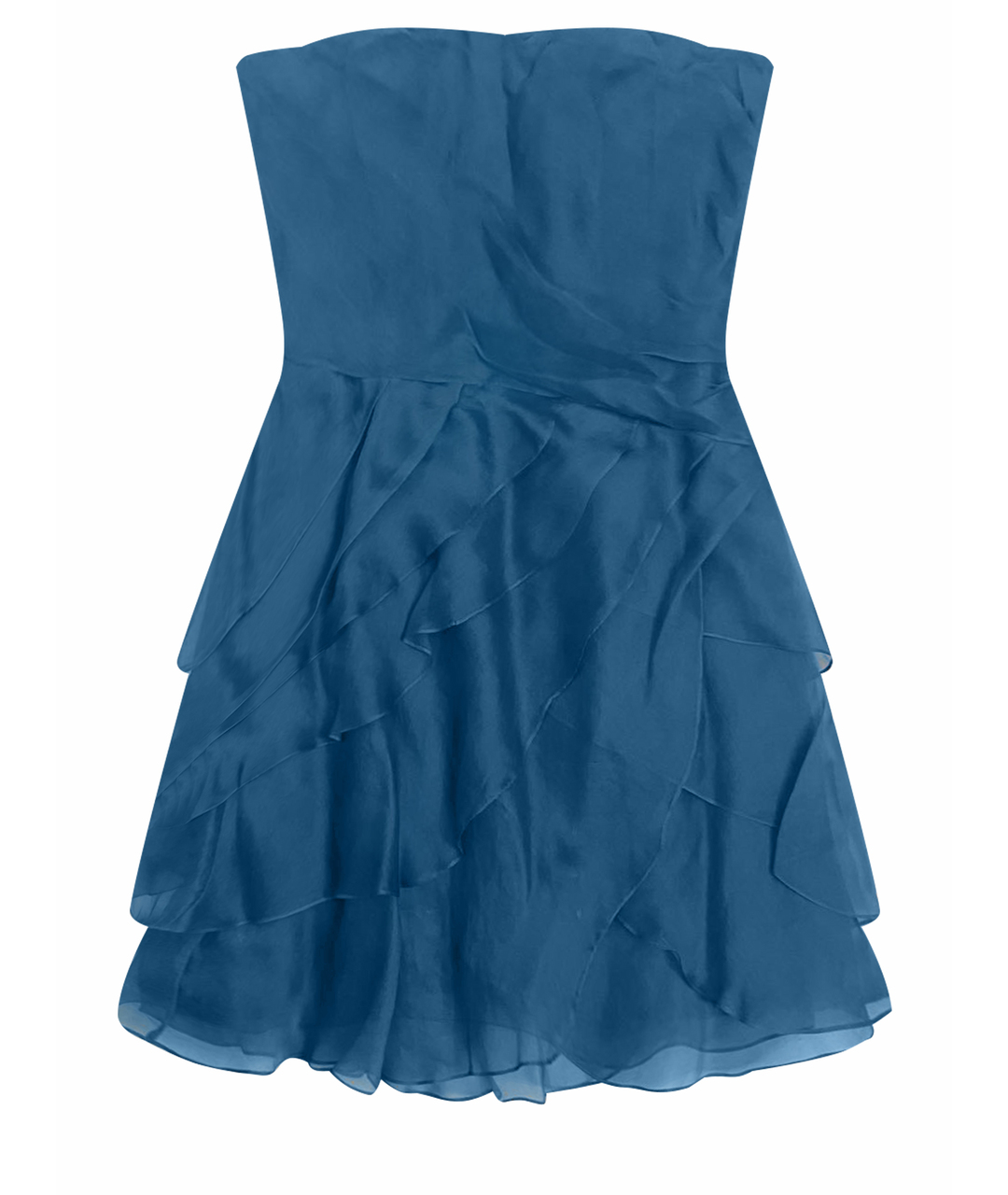 RALPH LAUREN Синее шелковое вечернее платье, фото 1