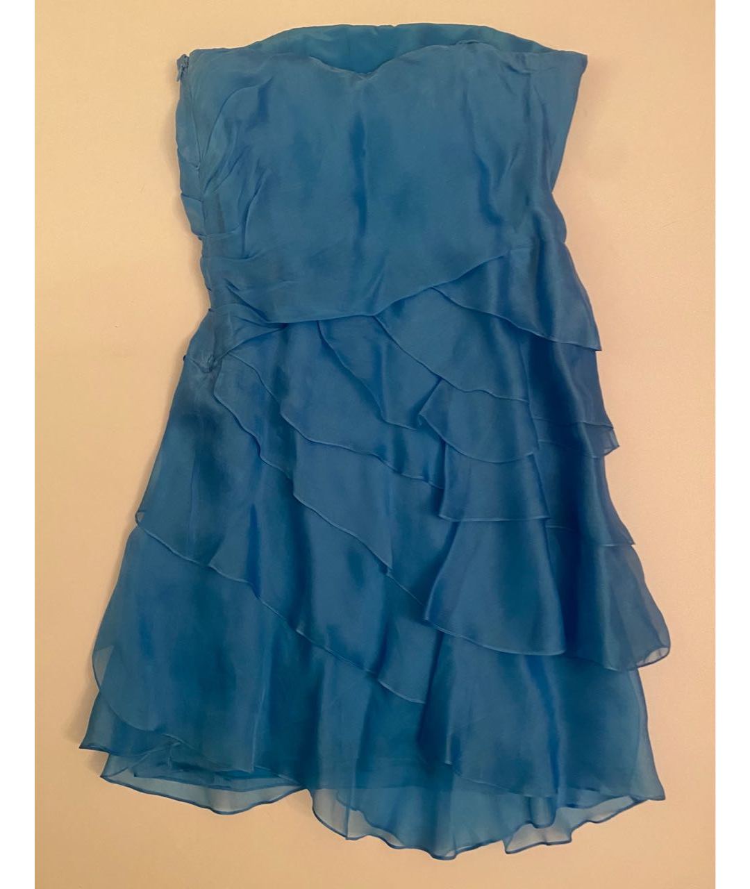 RALPH LAUREN Синее шелковое вечернее платье, фото 2