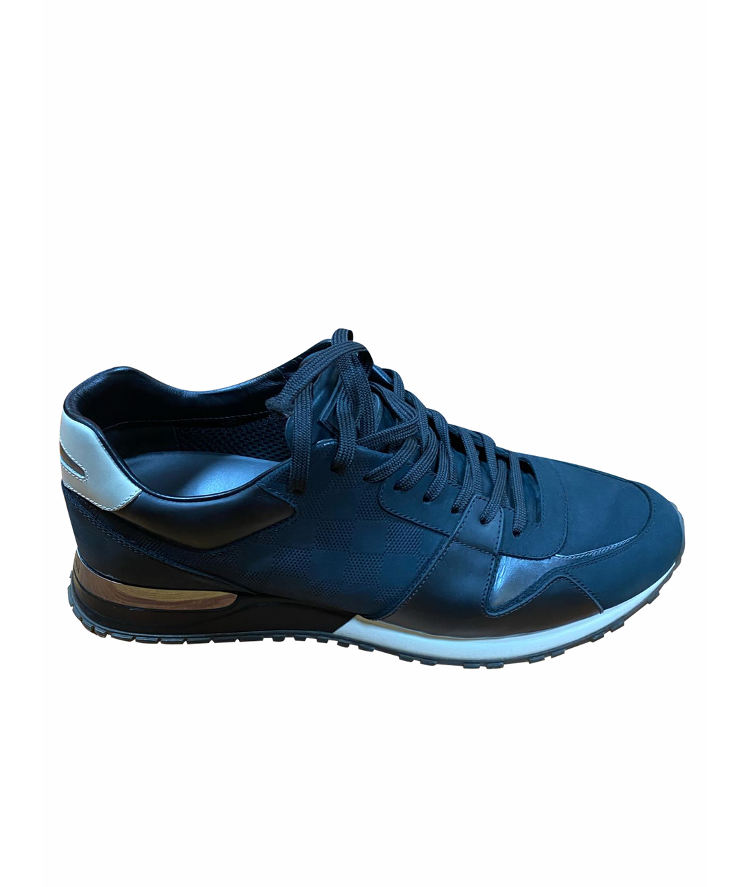 LOUIS VUITTON PRE-OWNED Темно-синие кожаные низкие кроссовки / кеды, фото 1