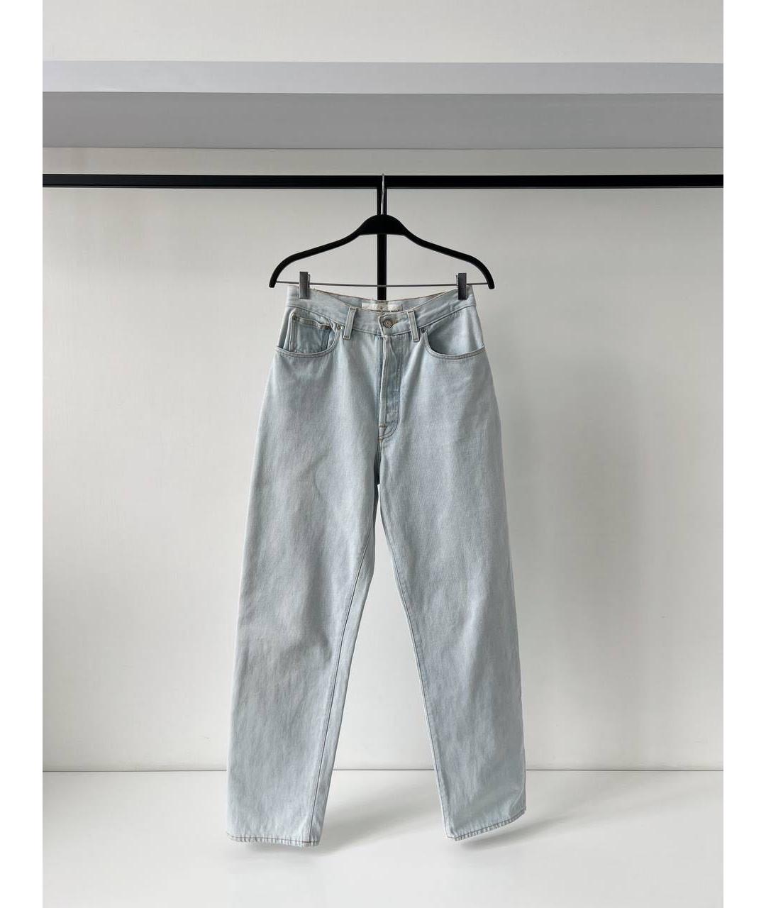 GOLDEN GOOSE DELUXE BRAND Голубые хлопковые прямые джинсы, фото 7