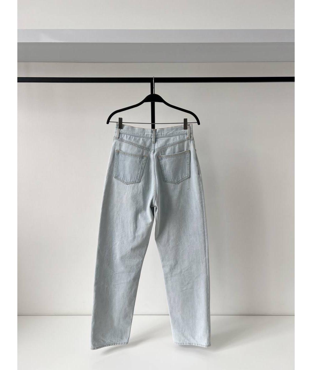 GOLDEN GOOSE DELUXE BRAND Голубые хлопковые прямые джинсы, фото 3