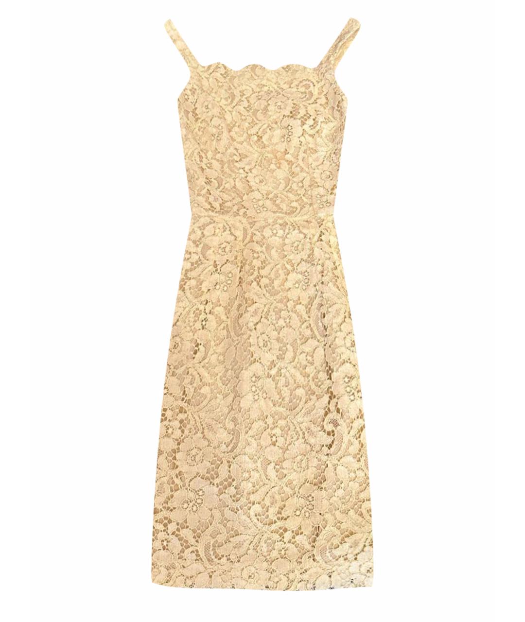 DOLCE&GABBANA Желтое хлопковое платье, фото 1