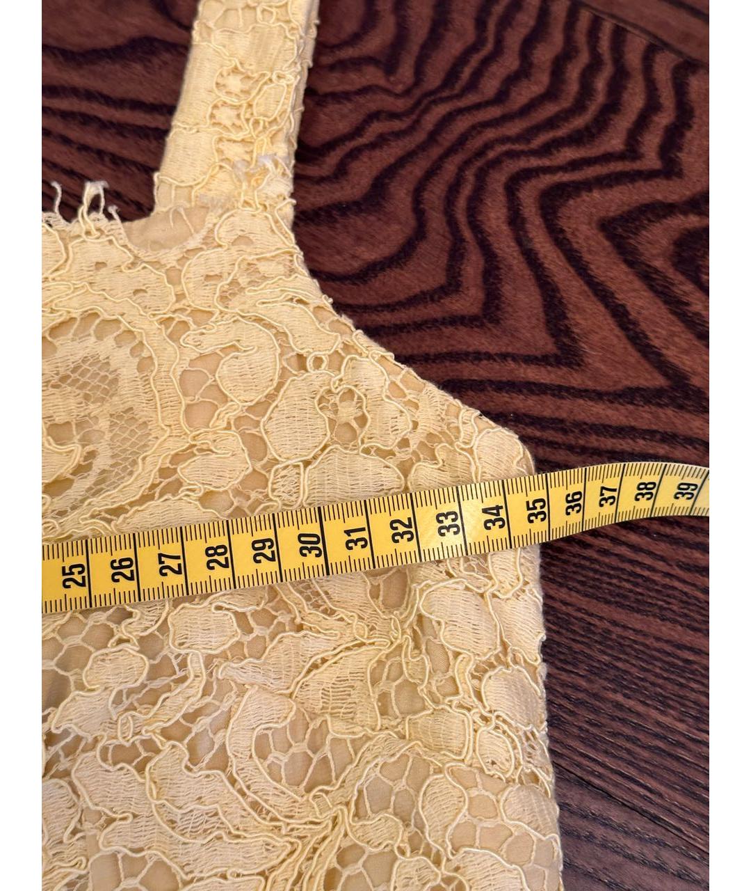 DOLCE&GABBANA Желтое хлопковое платье, фото 7