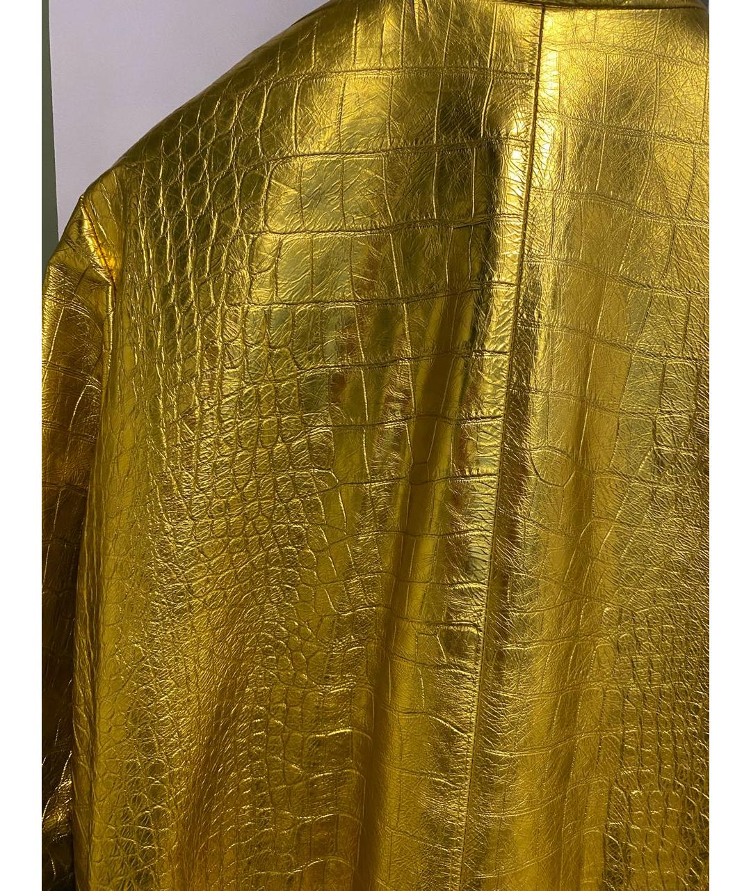 TOM FORD Золотое пальто из экзотической кожи, фото 3