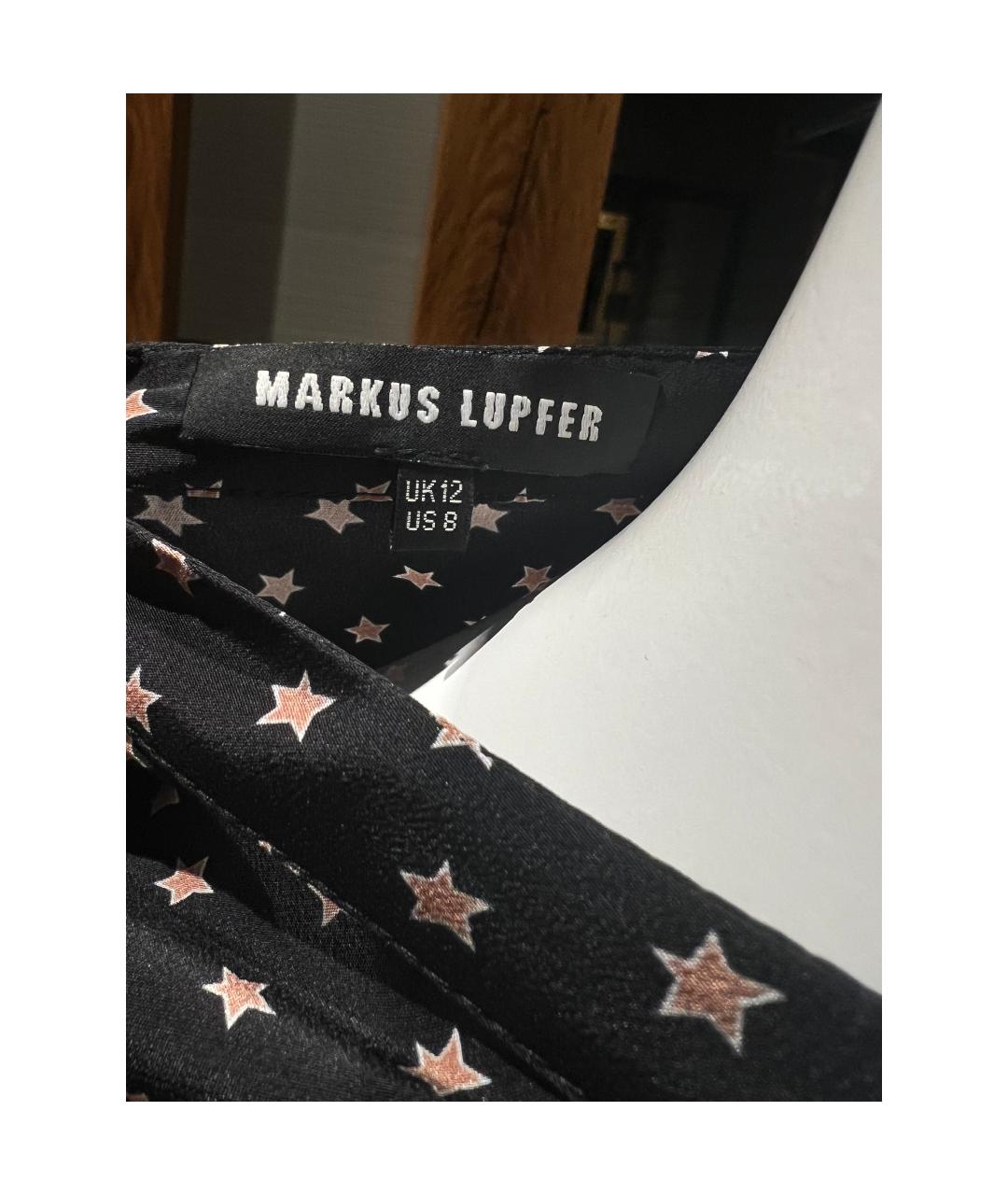 MARKUS LUPFER Черное шелковое коктейльное платье, фото 4
