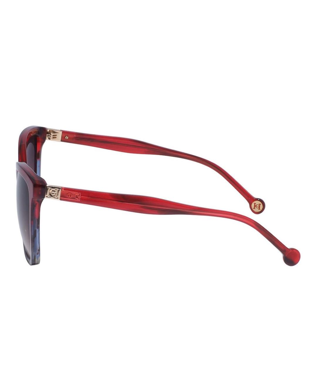 CAROLINA HERRERA Бордовые пластиковые солнцезащитные очки, фото 3