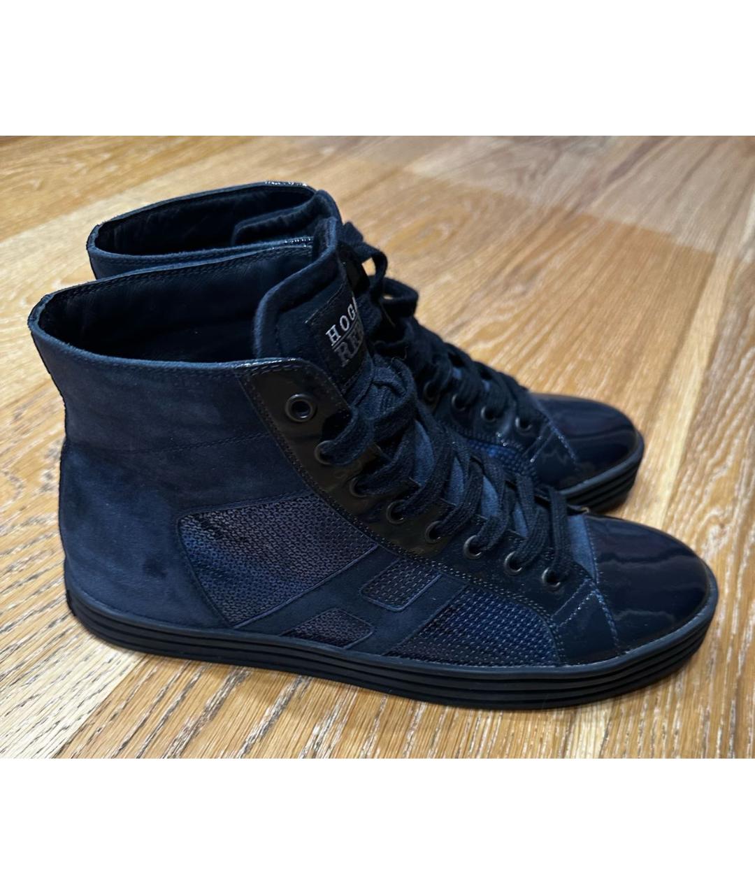 HOGAN Темно-синие замшевые ботинки, фото 4