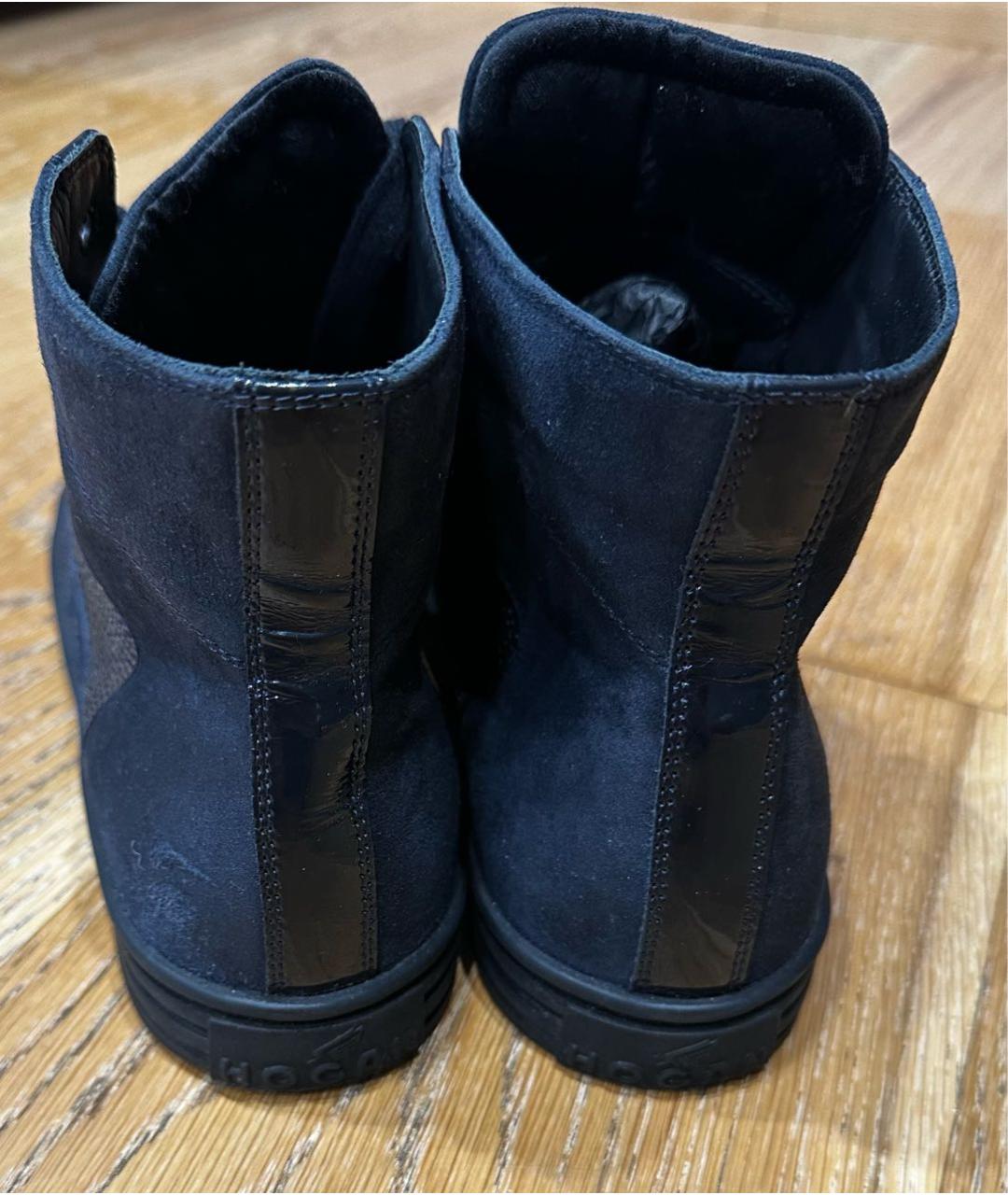 HOGAN Темно-синие замшевые ботинки, фото 3