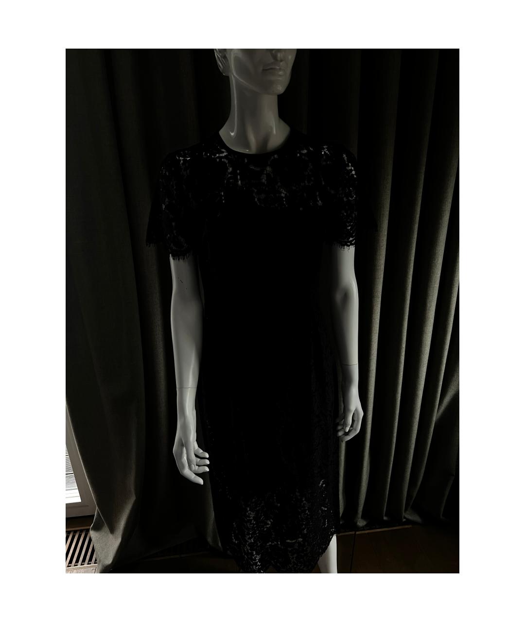 DIANE VON FURSTENBERG Черное кружевное коктейльное платье, фото 6