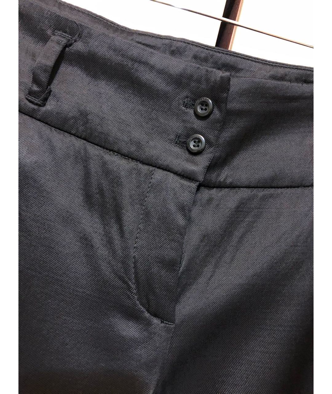 PINKO Черные ацетатные брюки широкие, фото 6