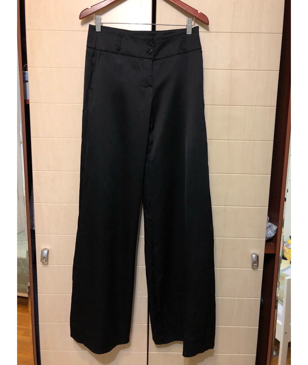 PINKO Черные ацетатные брюки широкие, фото 2