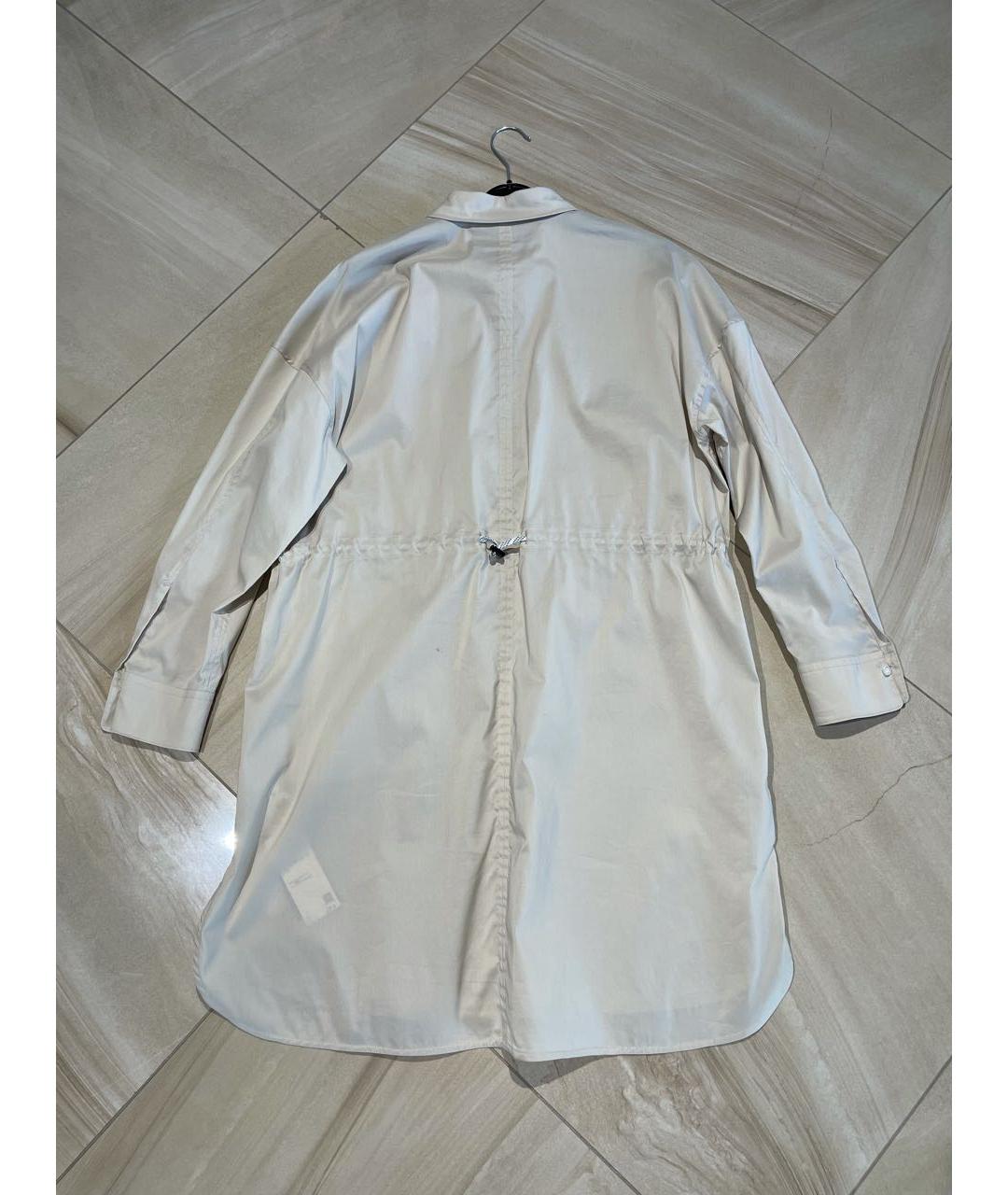 MARC CAIN Бежевая хлопко-эластановая рубашка, фото 3