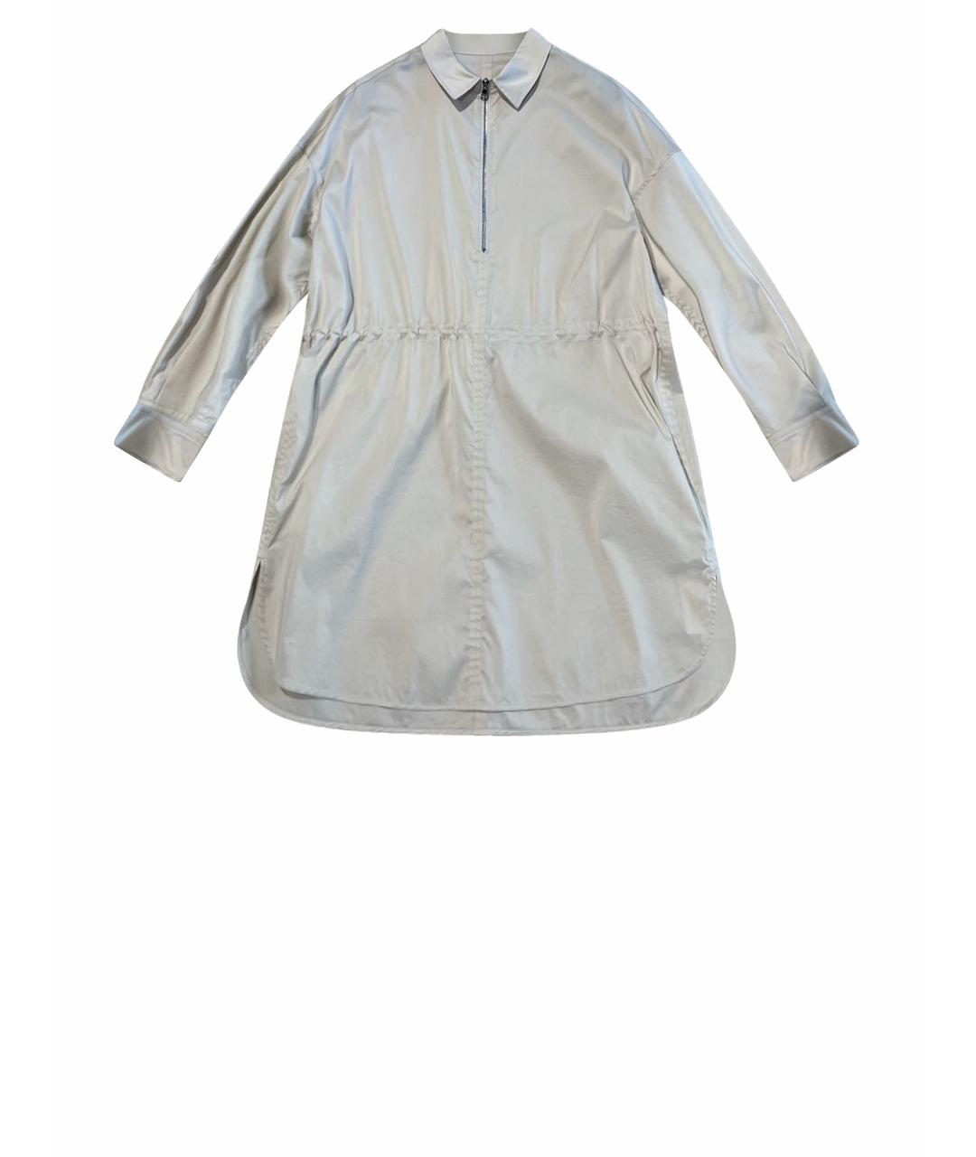 MARC CAIN Бежевая хлопко-эластановая рубашка, фото 1