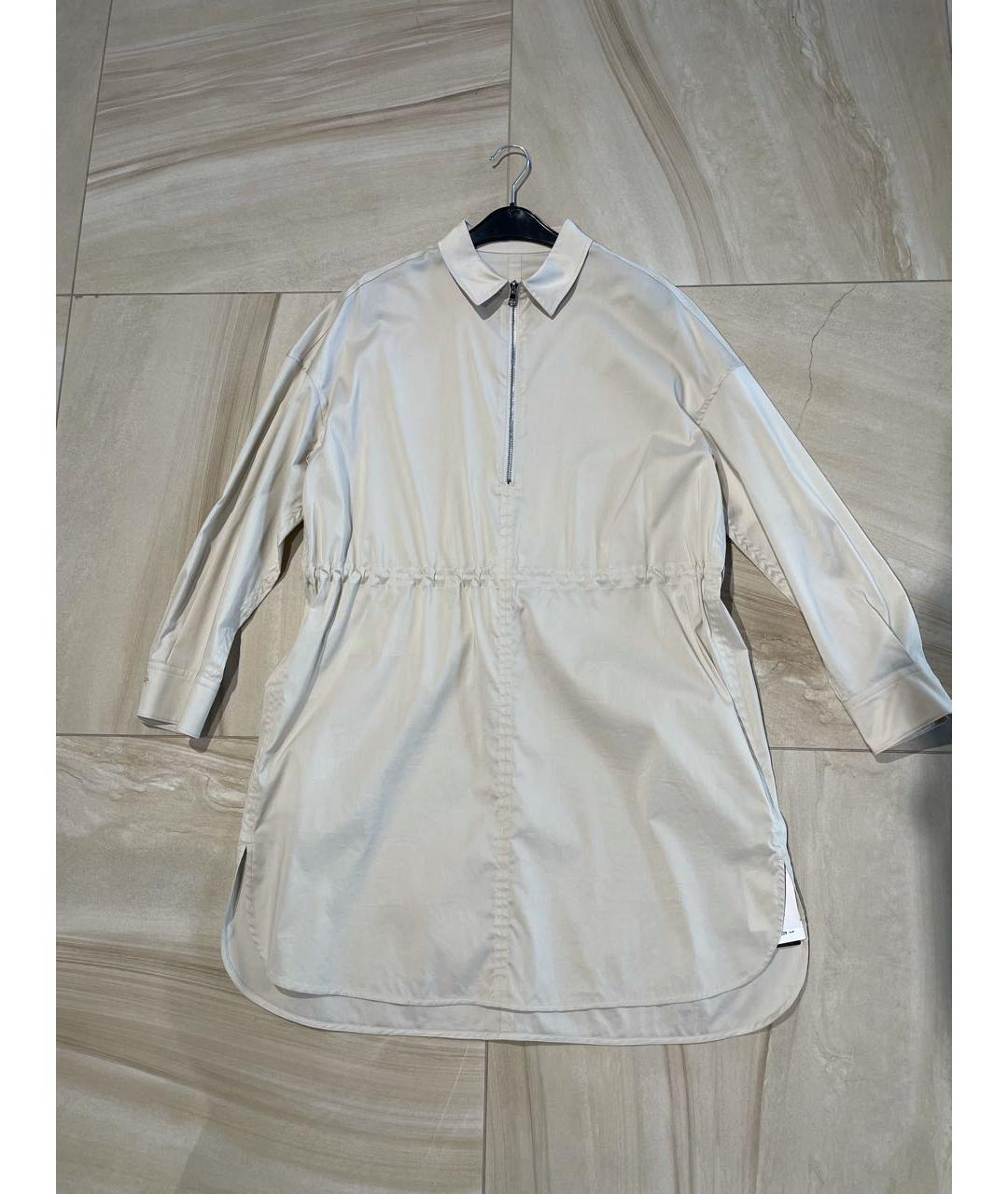 MARC CAIN Бежевая хлопко-эластановая рубашка, фото 7