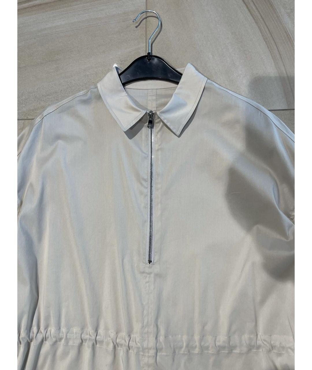 MARC CAIN Бежевая хлопко-эластановая рубашка, фото 2