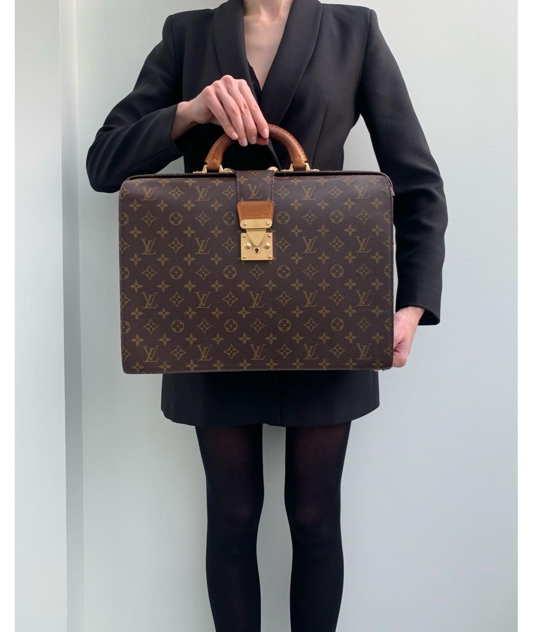 LOUIS VUITTON PRE-OWNED Коричневая сумка с короткими ручками, фото 3