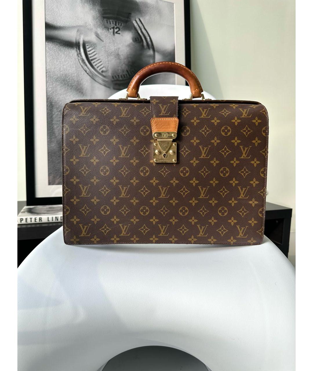 LOUIS VUITTON PRE-OWNED Коричневая сумка с короткими ручками, фото 2