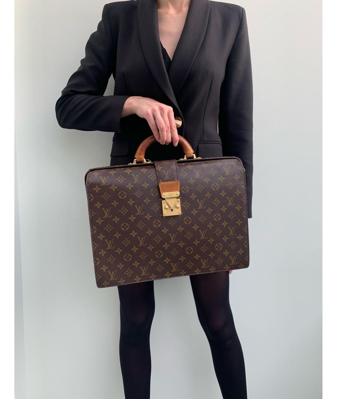 LOUIS VUITTON PRE-OWNED Коричневая сумка с короткими ручками, фото 5