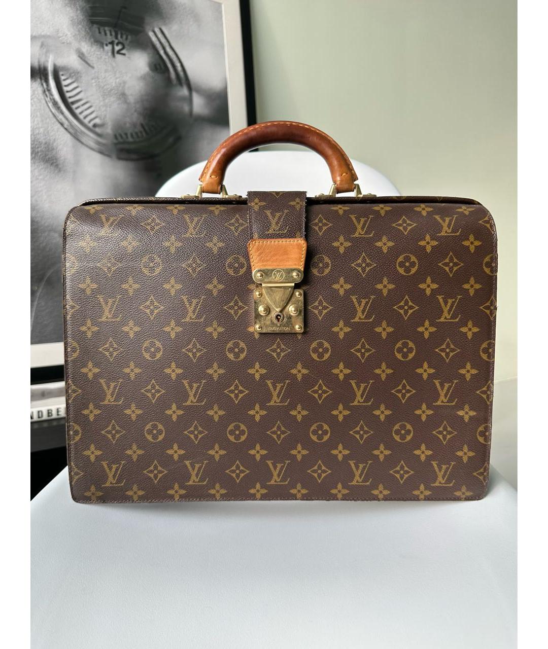 LOUIS VUITTON PRE-OWNED Коричневая сумка с короткими ручками, фото 7