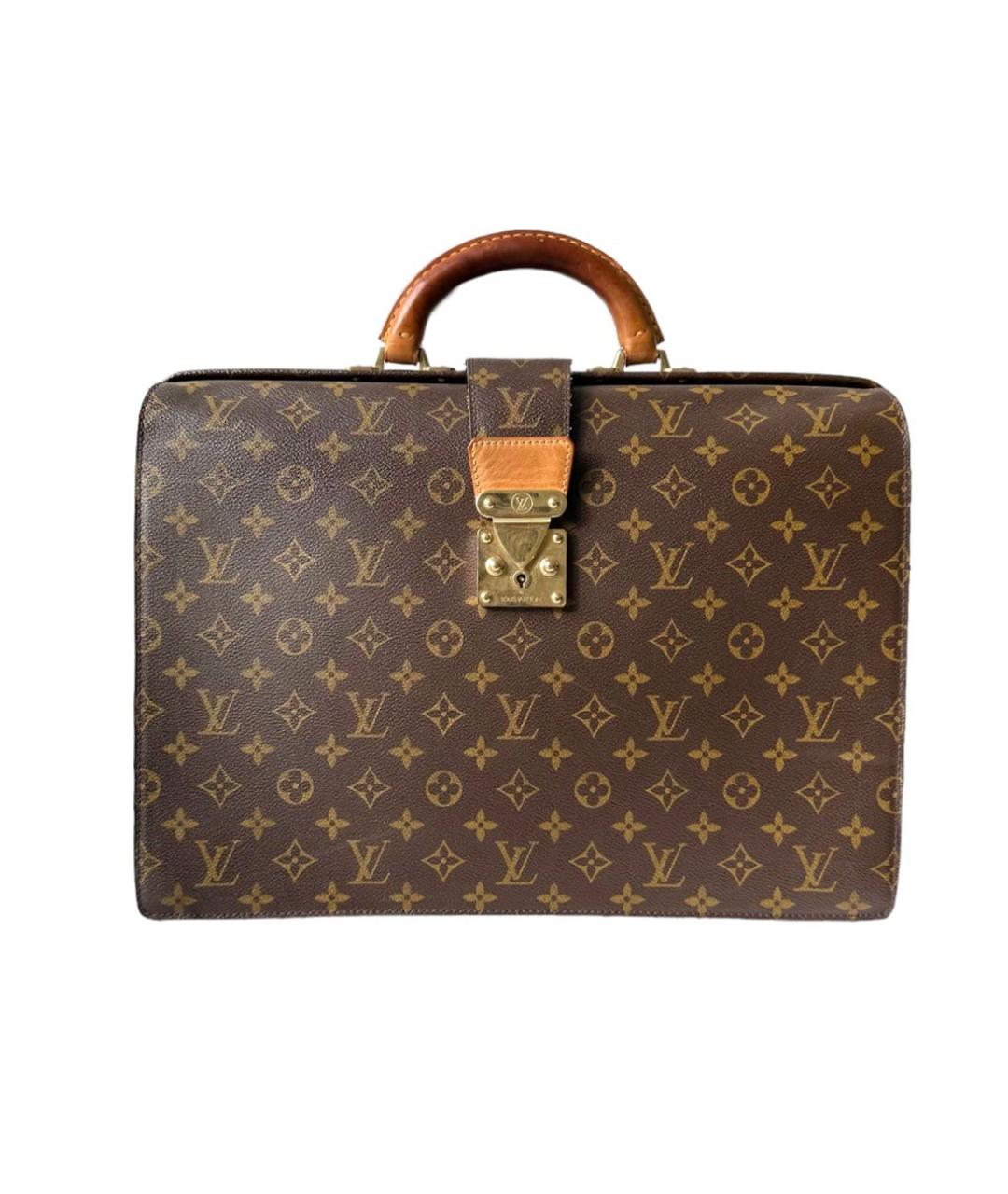 LOUIS VUITTON PRE-OWNED Коричневая сумка с короткими ручками, фото 9