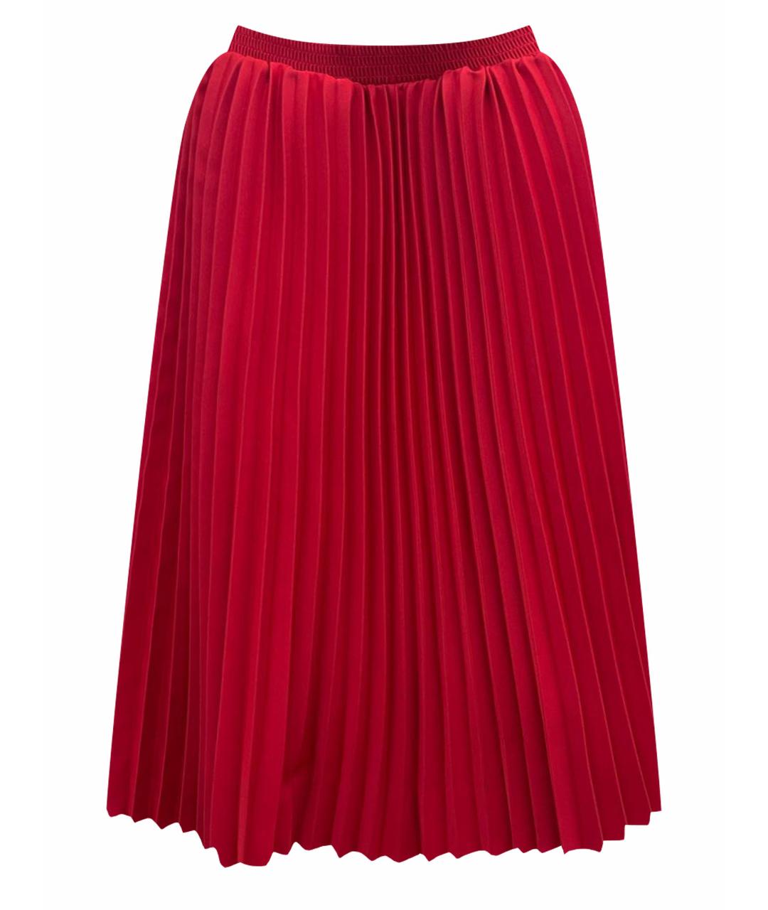 BALENCIAGA Красная полиэстеровая юбка миди, фото 1