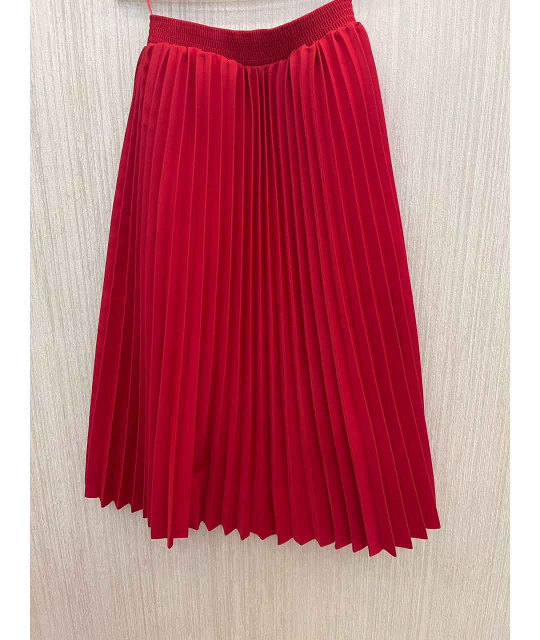 BALENCIAGA Красная полиэстеровая юбка миди, фото 2