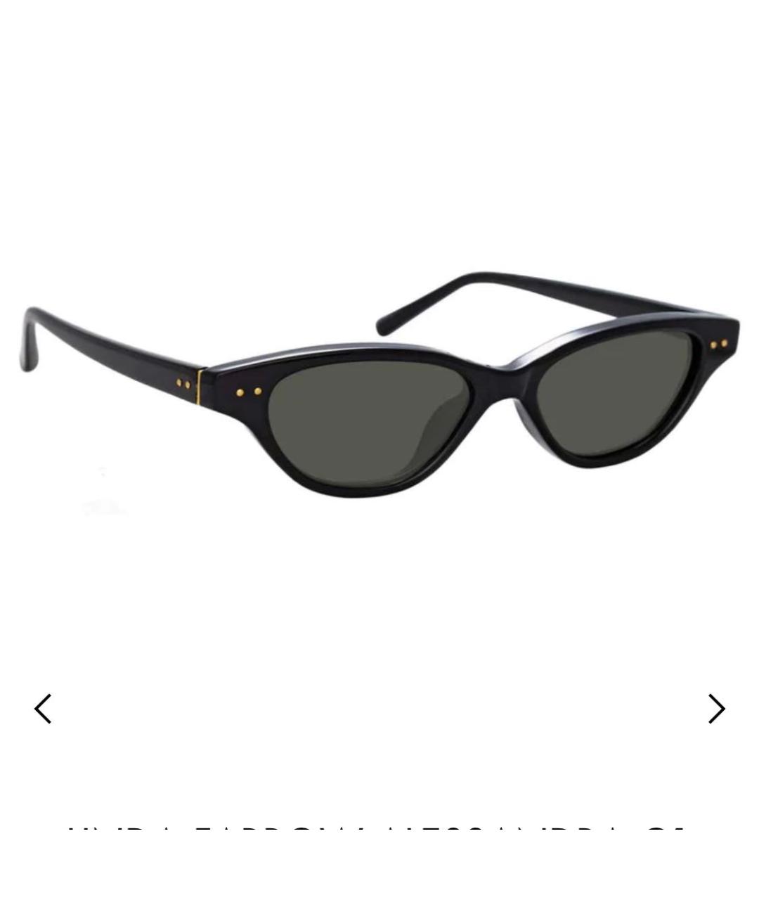 LINDA FARROW Черные пластиковые солнцезащитные очки, фото 2