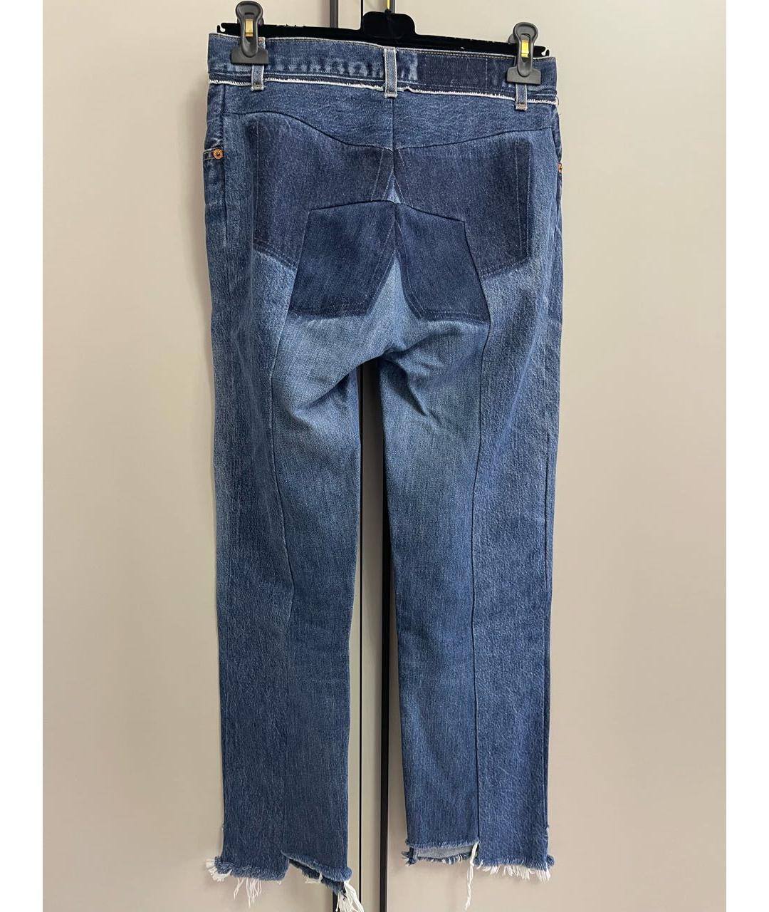 VETEMENTS Синие хлопковые прямые джинсы, фото 2