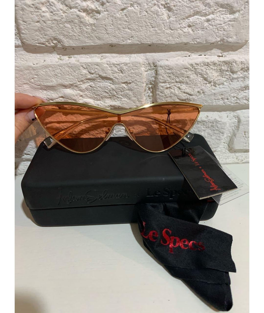 LE SPECS Оранжевое металлические солнцезащитные очки, фото 2