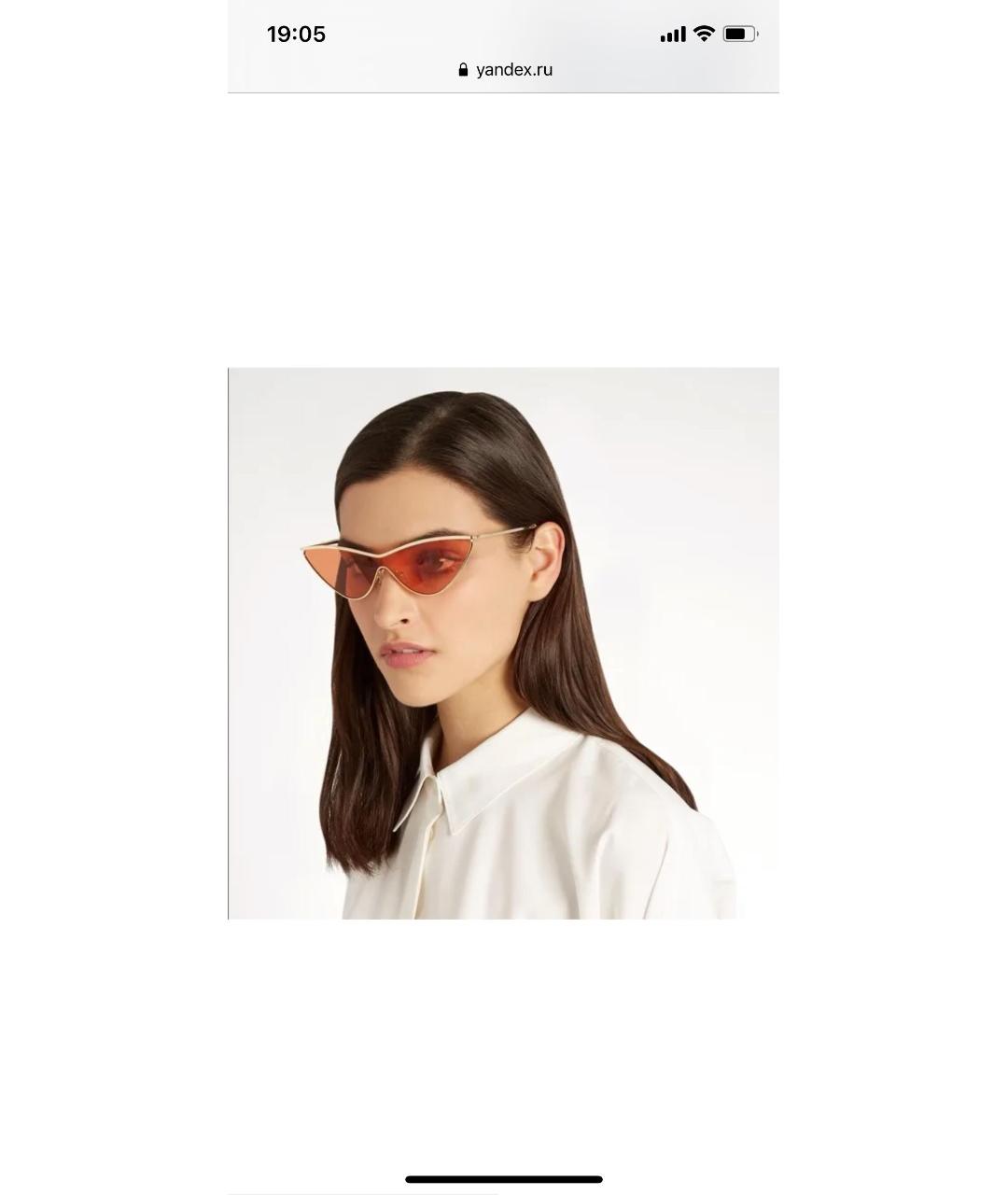 LE SPECS Оранжевое металлические солнцезащитные очки, фото 6
