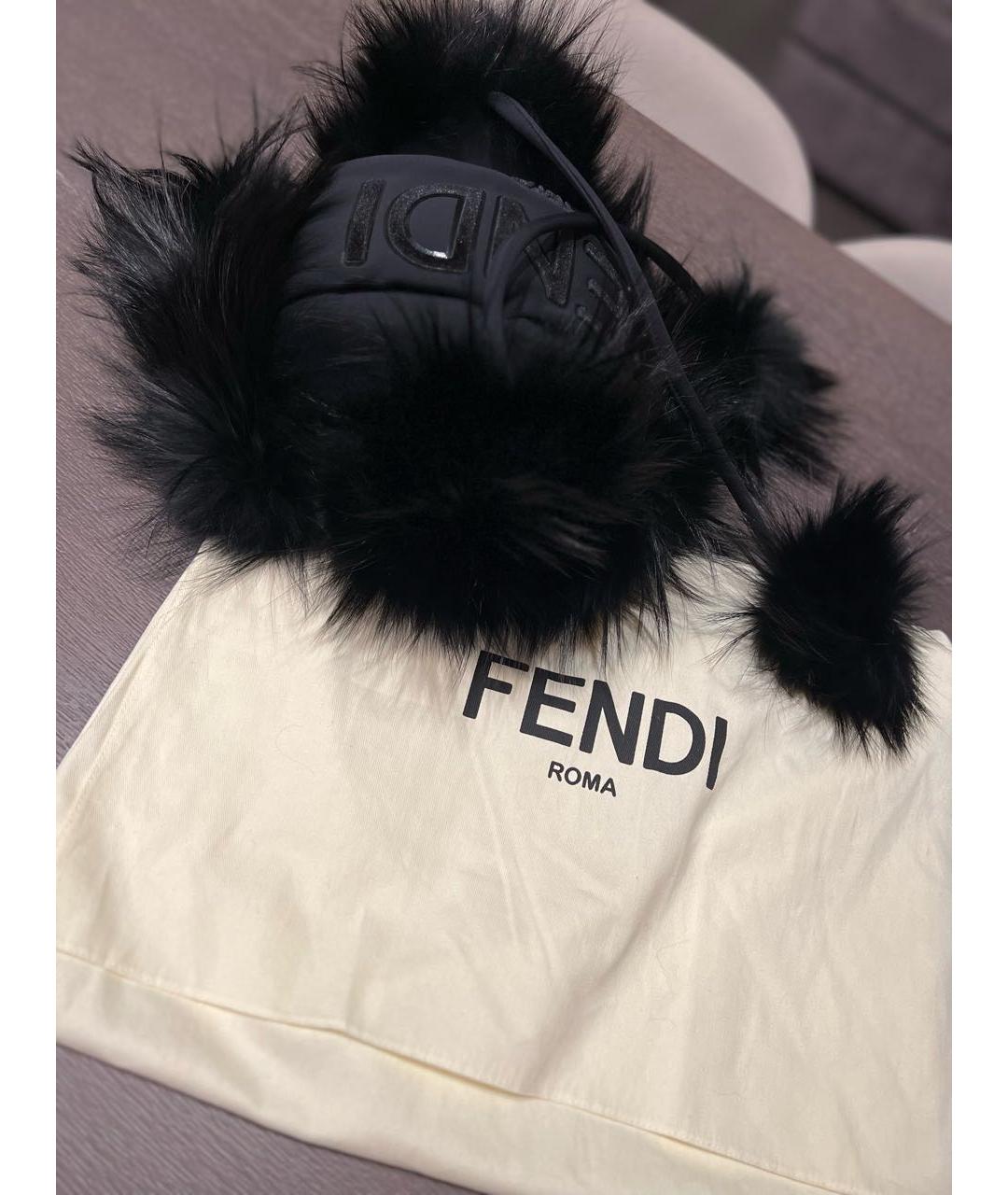 FENDI Черная шапка, фото 3