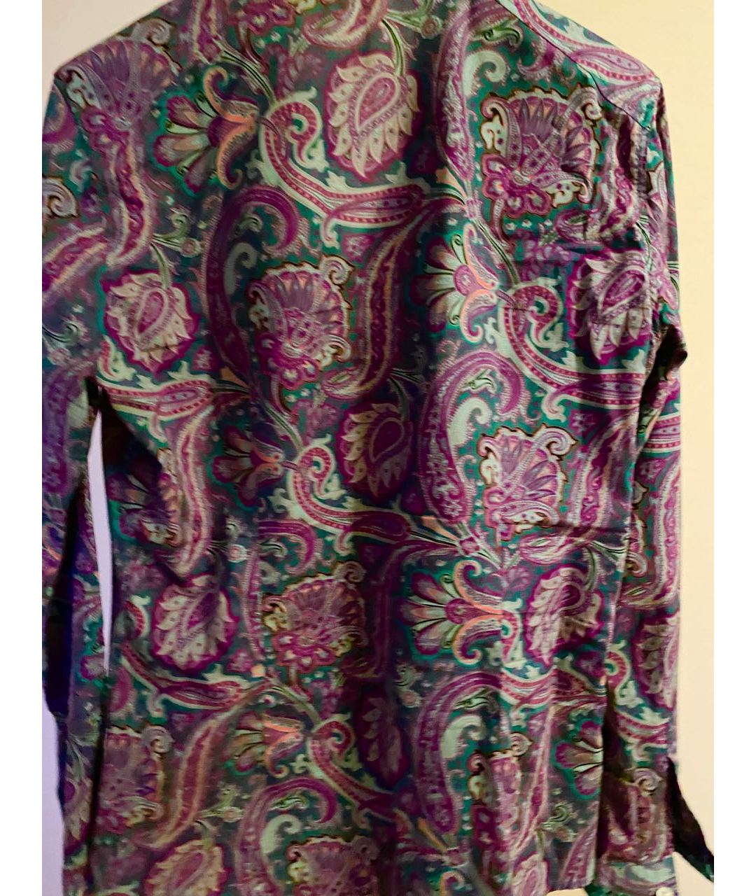 ETRO Фиолетовая хлопко-эластановая рубашка, фото 2