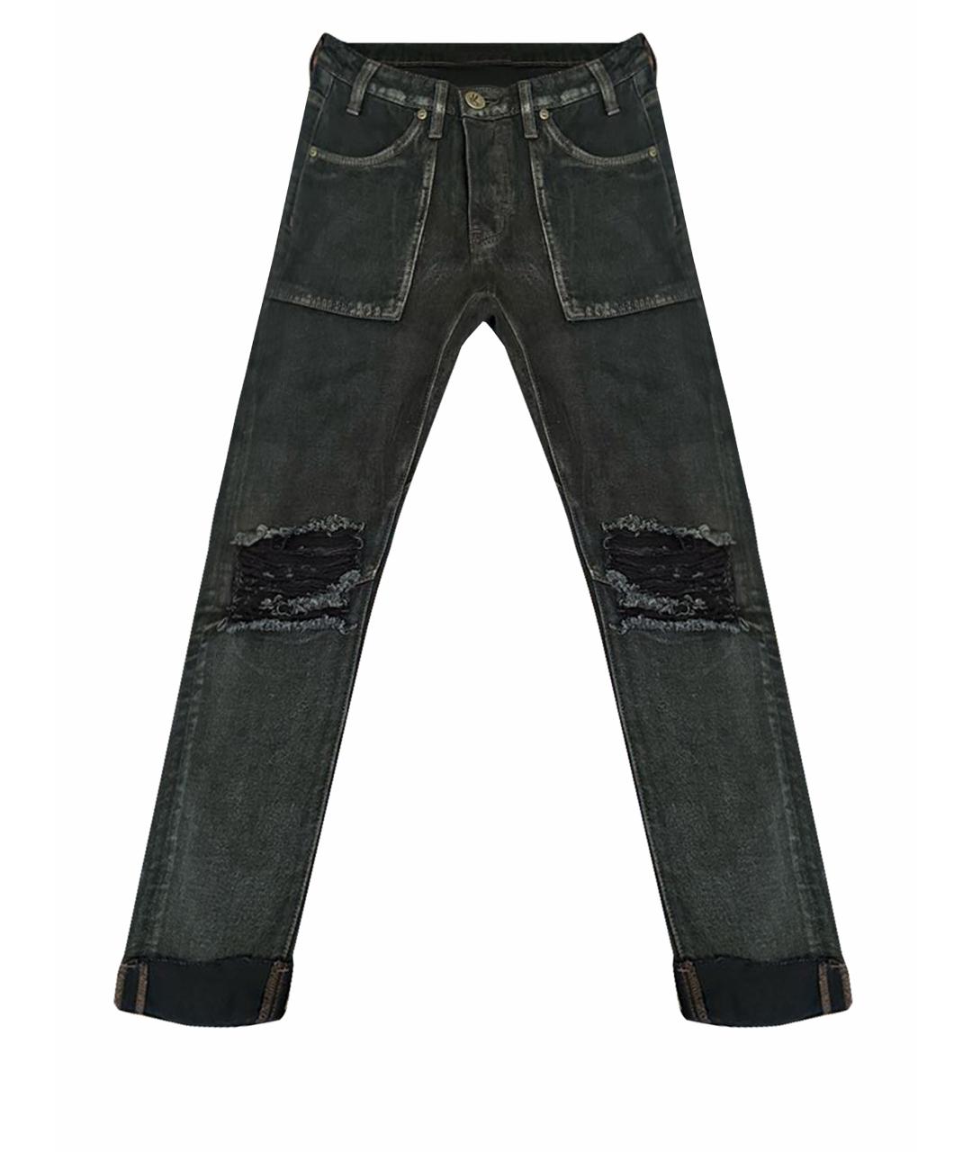 ONE TEASPOON Черные хлопковые прямые джинсы, фото 1