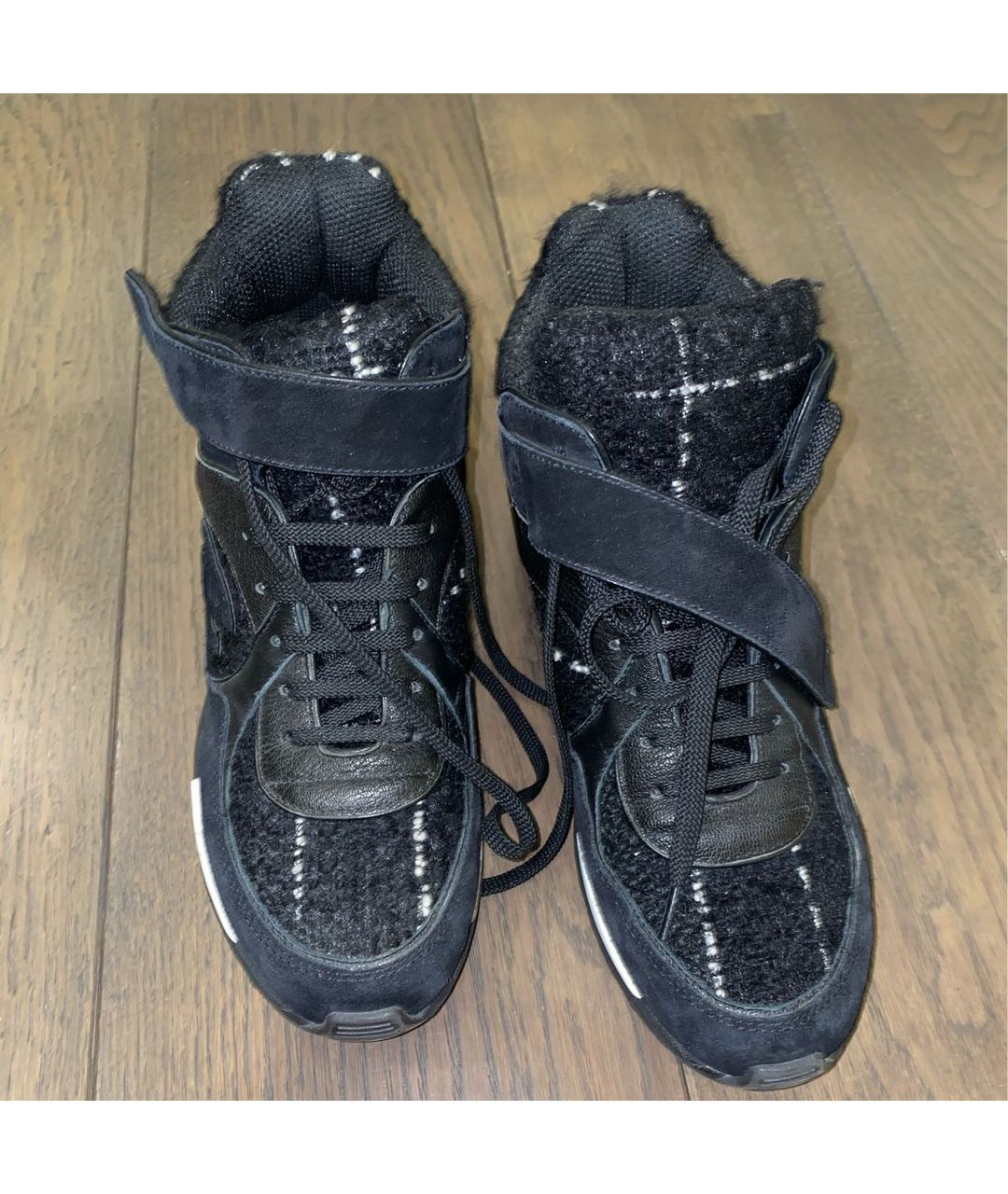 CHANEL PRE-OWNED Черные текстильные кроссовки, фото 2