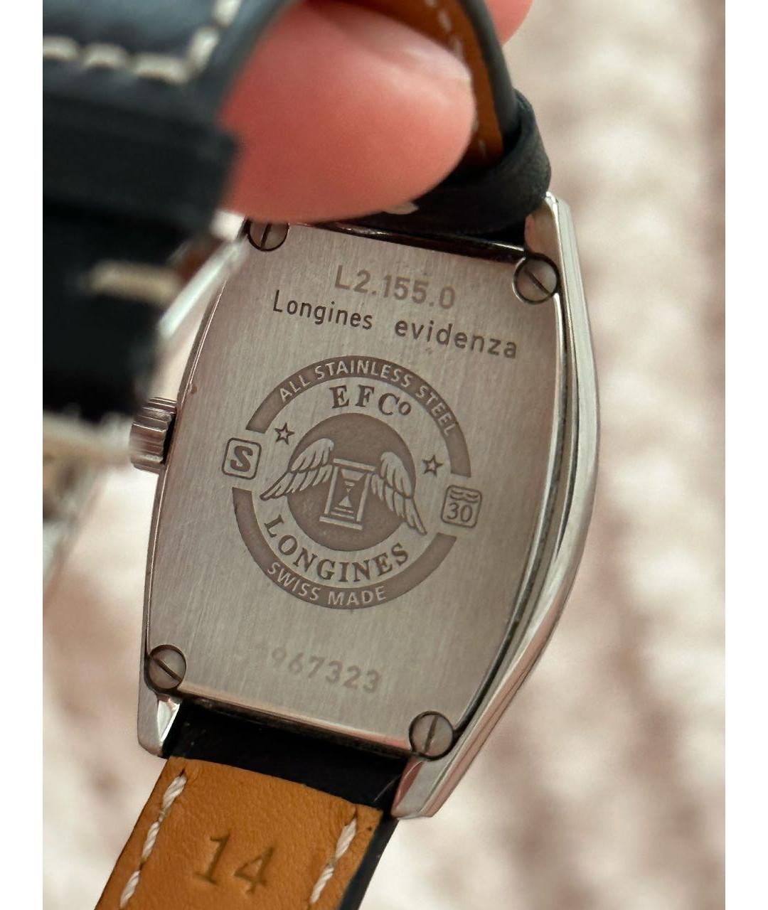 LONGINES Антрацитовые металлические часы, фото 2