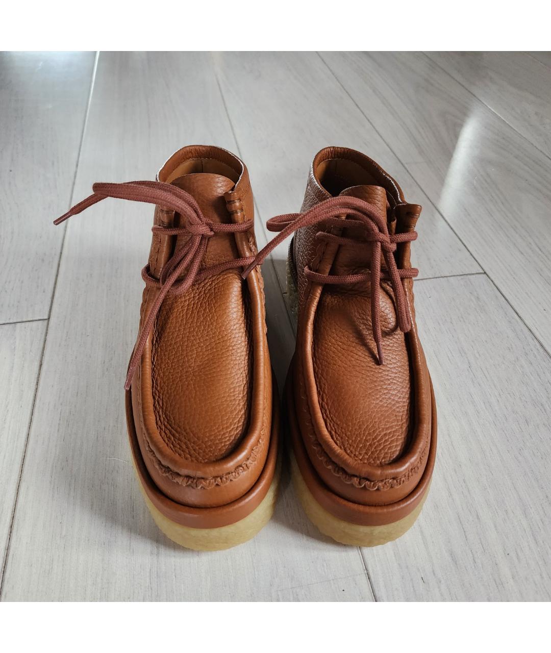 CHLOE Оранжевое кожаные ботинки, фото 2