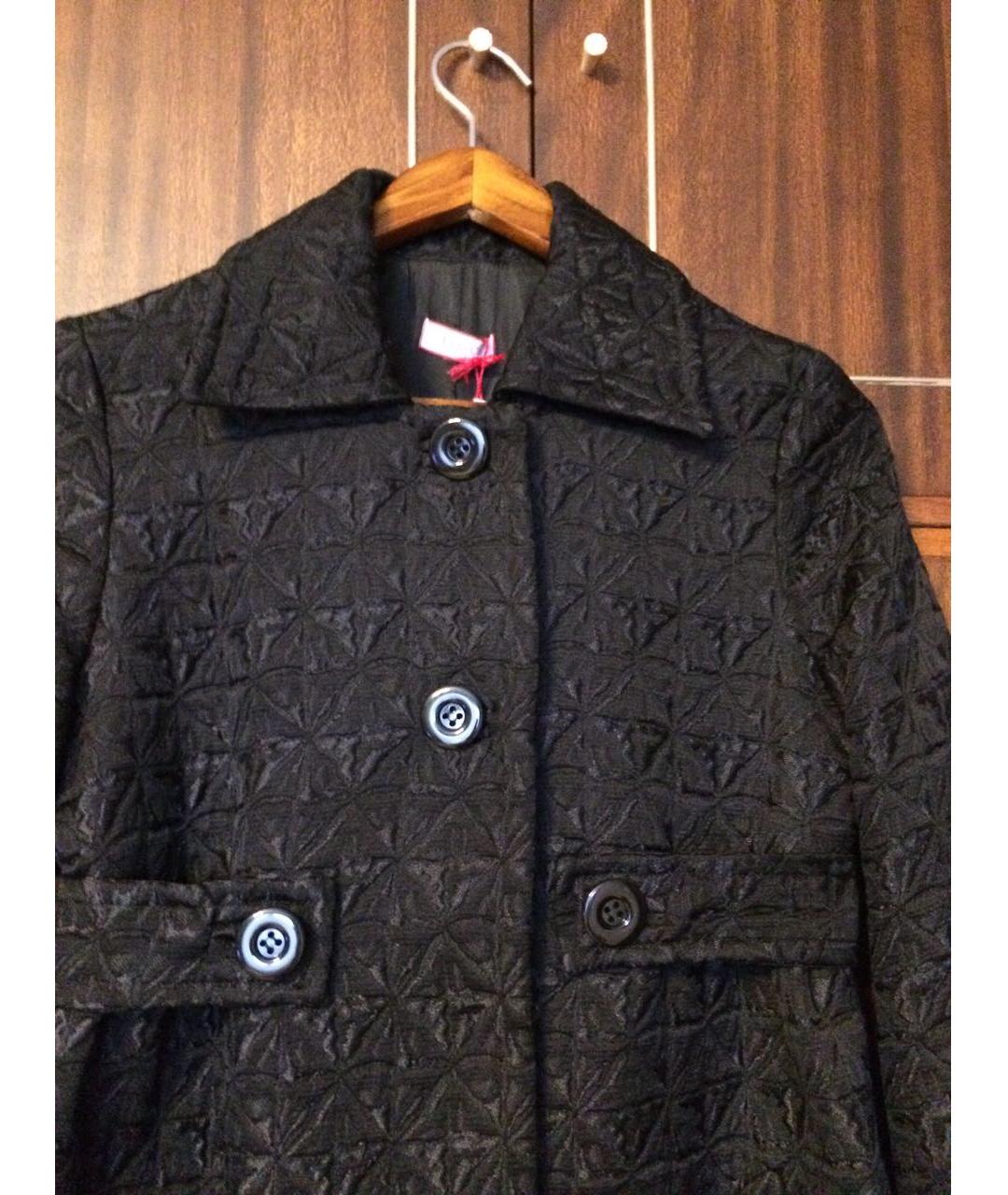 MAX&CO Черное полиэстеровое пальто, фото 5