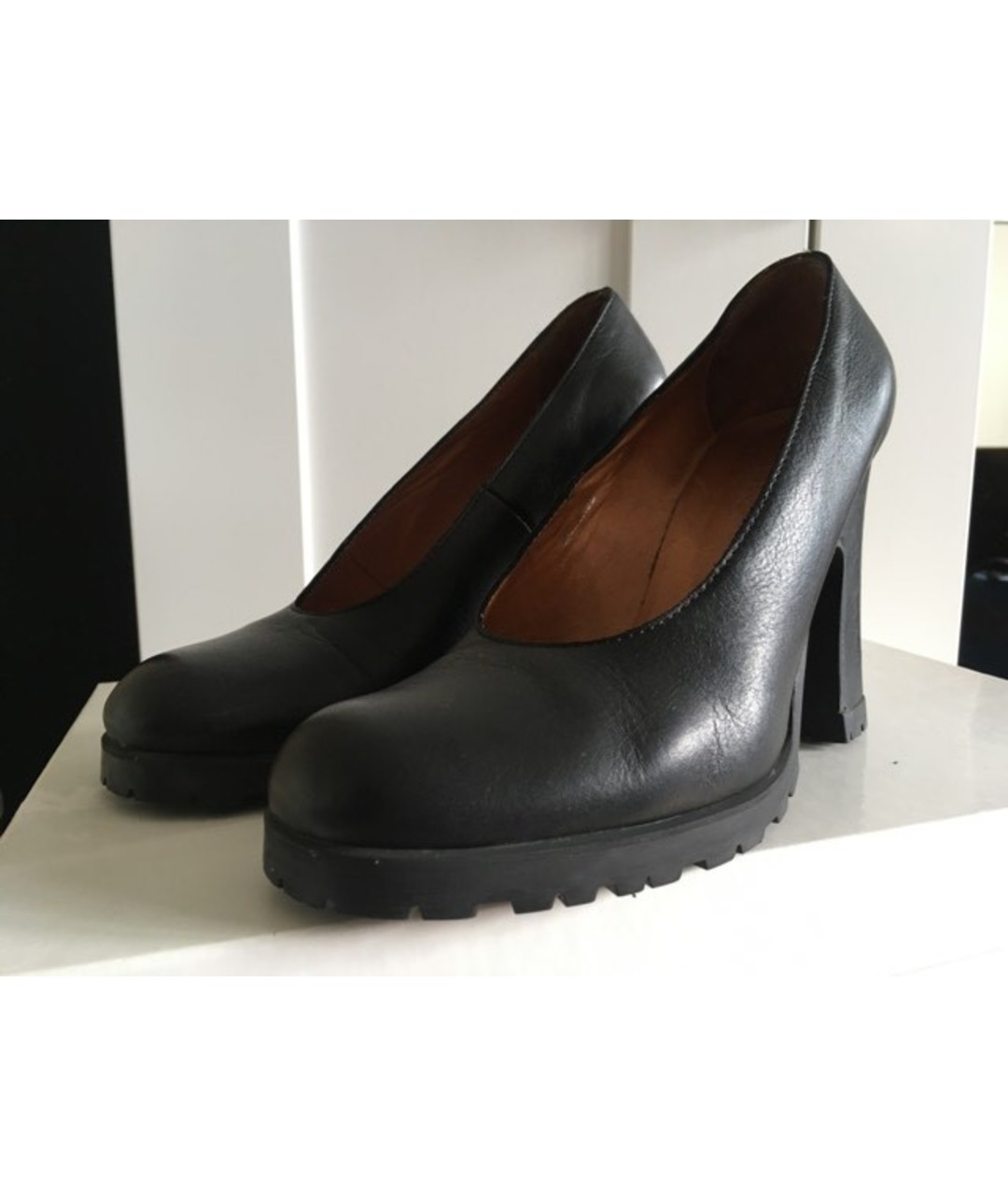 MM6 MAISON MARGIELA Черные кожаные туфли, фото 6