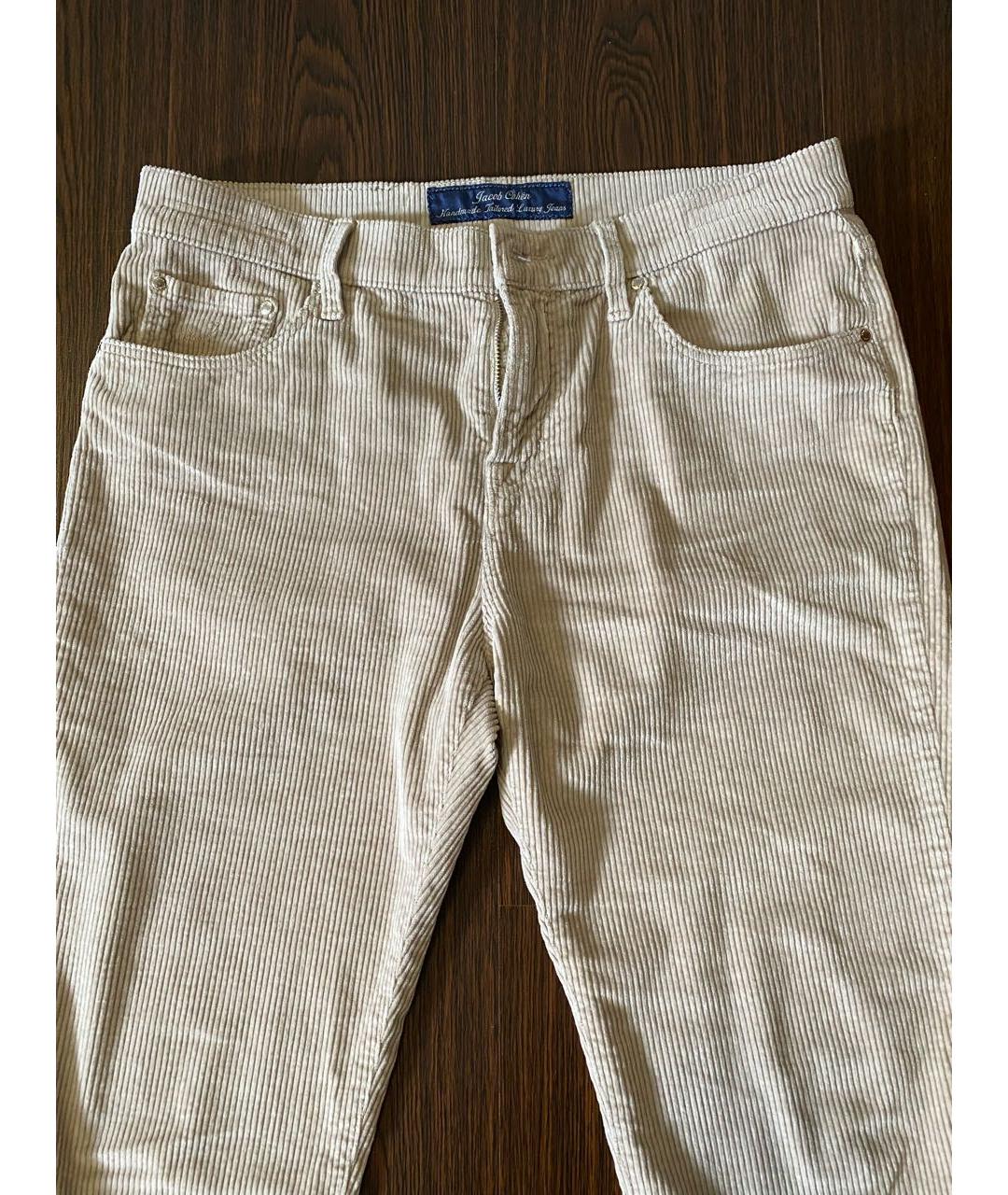 JACOB COHEN Бежевые хлопковые джинсы слим, фото 4