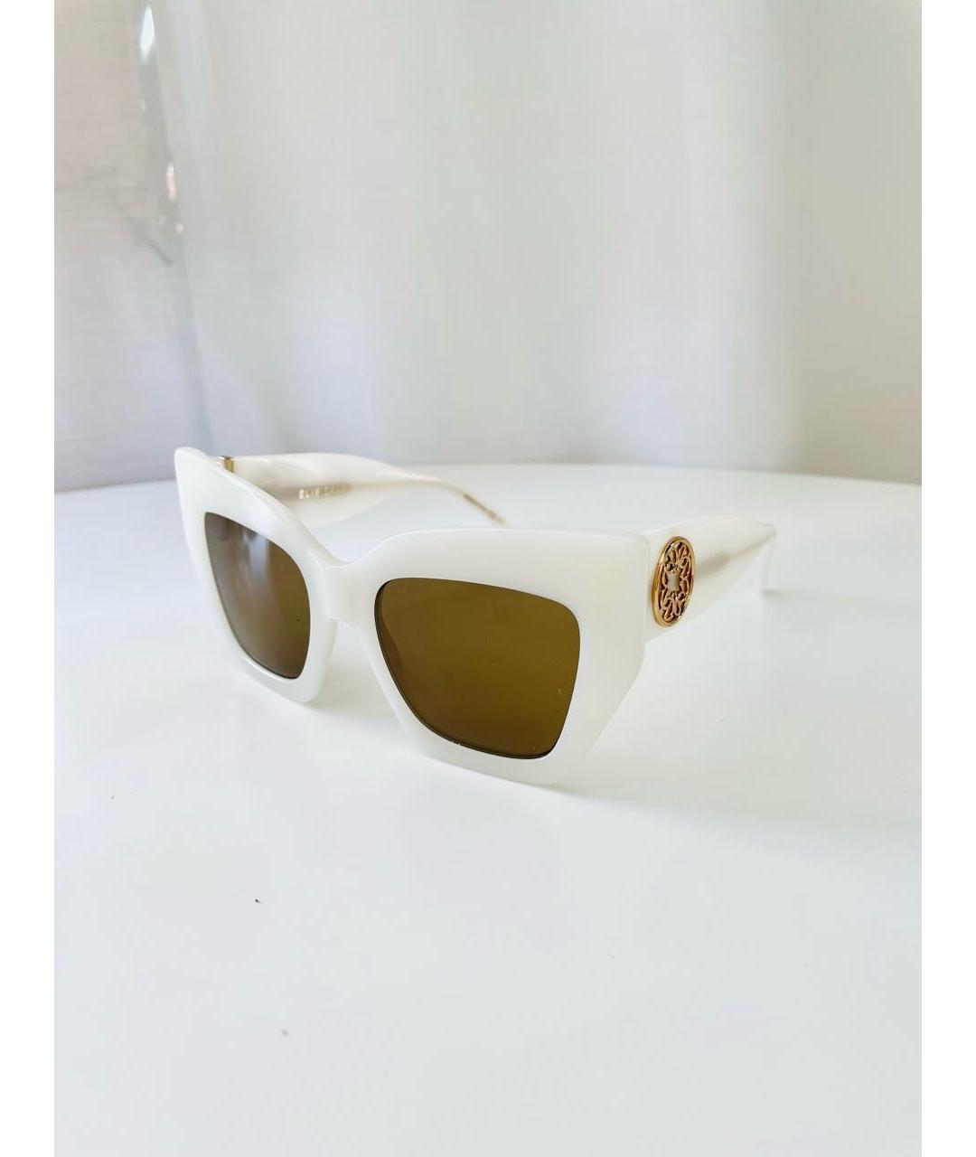 ELIE SAAB Белые пластиковые солнцезащитные очки, фото 1