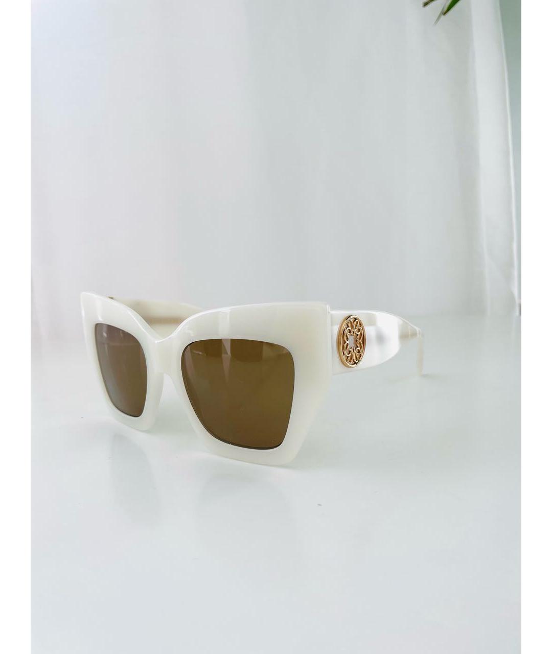 ELIE SAAB Белые пластиковые солнцезащитные очки, фото 6
