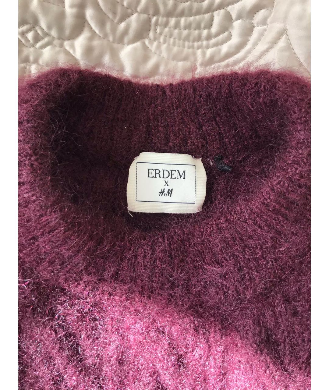 ERDEM Бордовый шерстяной джемпер / свитер, фото 6